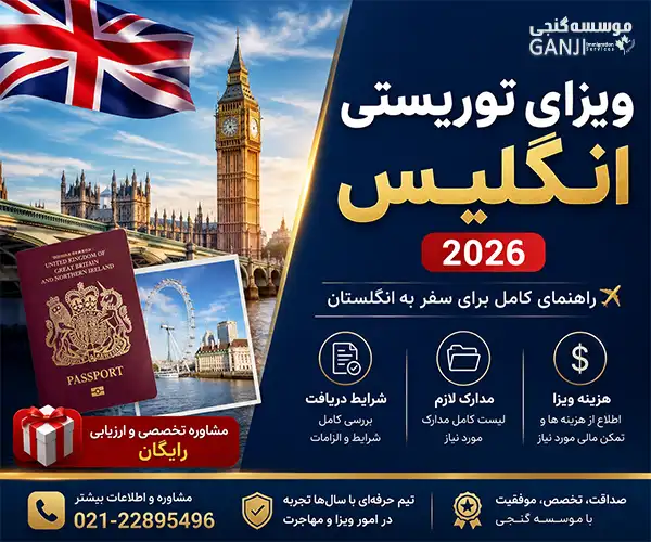 ویزای توریستی انگلیس | راهنمای کامل شرایط، مدارک، هزینه و نحوه اخذ ویزا 𝟐𝟎𝟐𝟔
